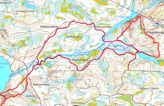 Wanderkarte des Nationalparks Syöte