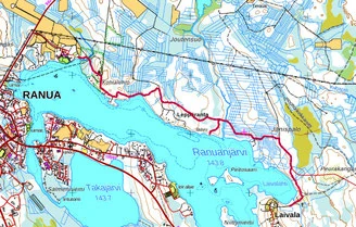 Wanderkarte des Nationalparks Syöte