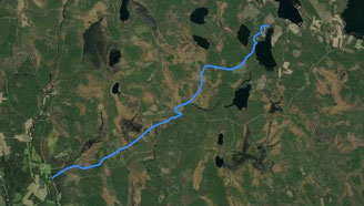 Wanderkarte des Nationalparks Syöte