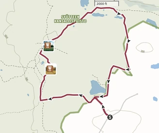 Wanderkarte des Nationalparks Syöte