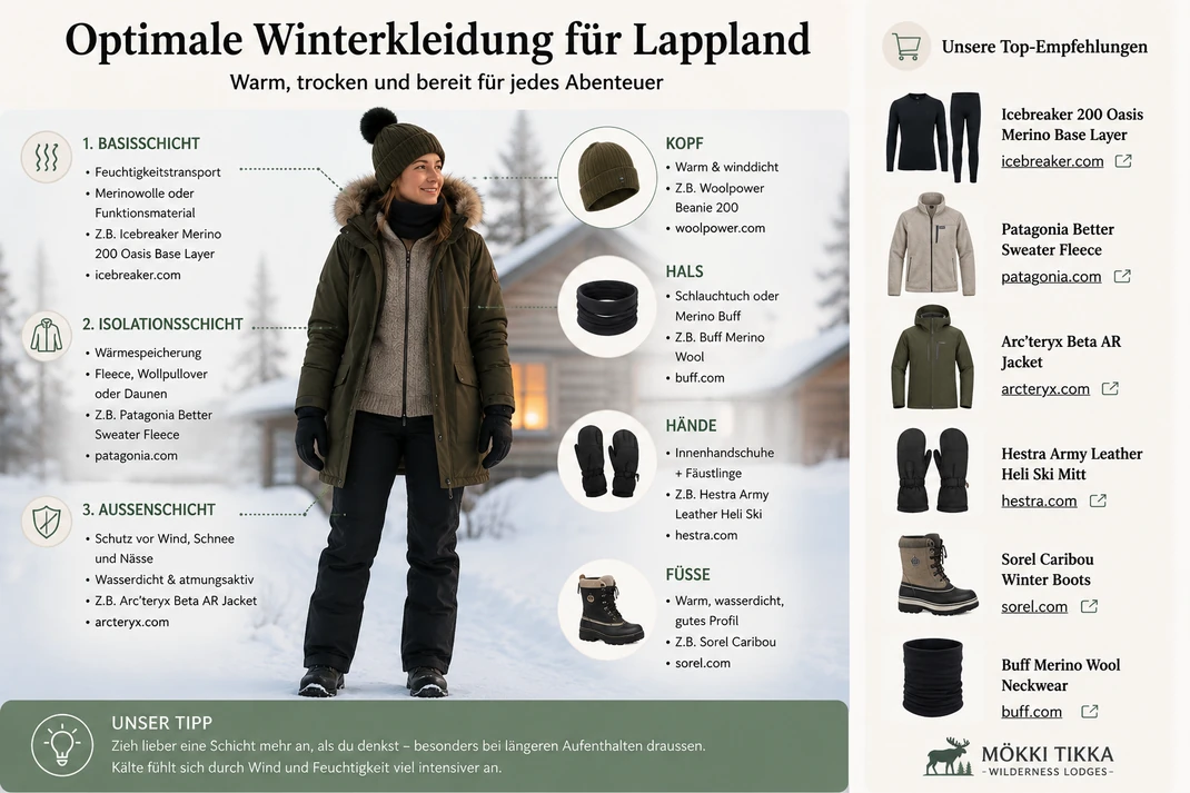 Optimale Winterkleidung für Lappland