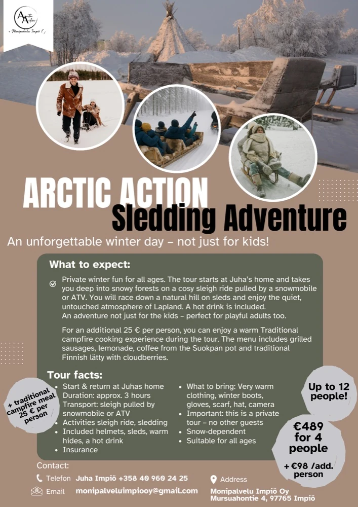 Schlittenfahrt und Rodeln – Arctic Action / Juha Impiö